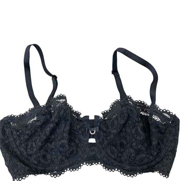 Ann Summers Elegant Black and champagne Lace Bra size 32DD - Picture 13 of 16